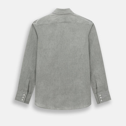 Flint Grey Linen Westminster Shirt Image 2