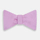 Pink and White Hounstooth Silk Bow Tie