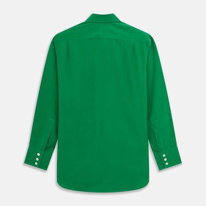 Green Sandwashed Silk Regular Fit Mayfair Shirt Image 4