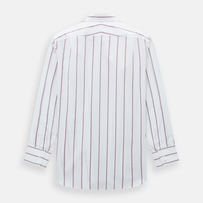 Wine Track Stripe Mayfair Shirt Image 2