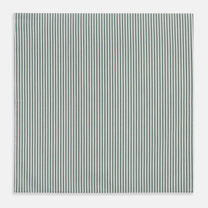 Melon Green Halo Stripe Hand-Rolled Handkerchief Image 2