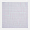 View 3 of product The Turnbull & Asser Hand Rolled Red Multi Graph Check Handkerchief features blue and red grid lines on white, with a red check forming larger squares and blue lines creating smaller squares within the design.
