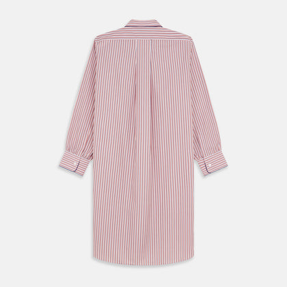 Orange Multi Stripe Cotton Sussex Nightshirt Image 2