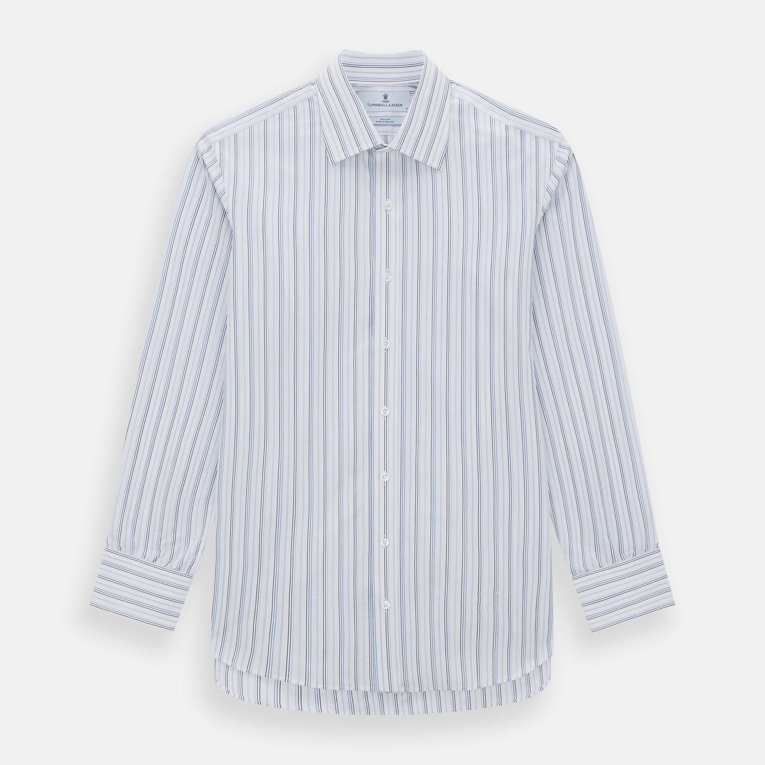 Blue Fine Multi Pinstripe Mayfair Shirt