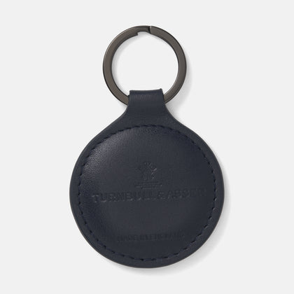 Dark Navy Leather Fob Holder