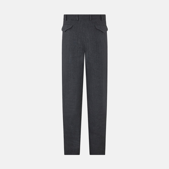 Ash Linen Herringbone Edmund Trousers Image 2