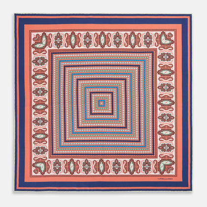 Orange Dots and Paisley Silk Pocket Square Image 7