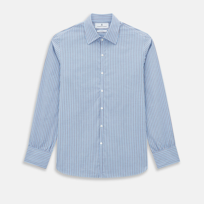 Steel Blue Ticking Stripe Westminster Shirt