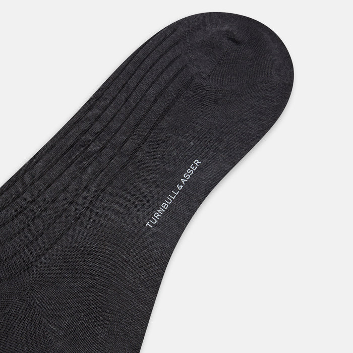 Charcoal Long Socks Image 2
