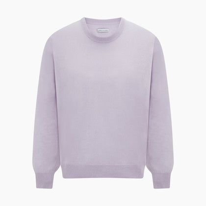Lilac Cashmere Round Neck Jumper Image 5
