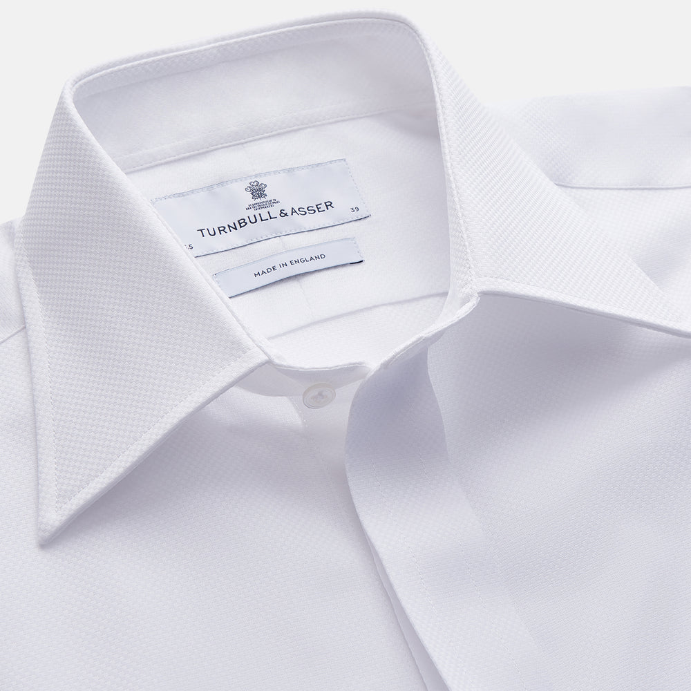 WHITE TAILORED FIT DRESS SHIRT