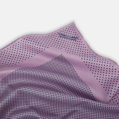 Lilac Dot Silk Pocket Square