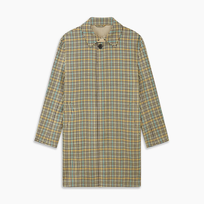 Green and Blue Multi Check Wool Elliot Coat Image 4