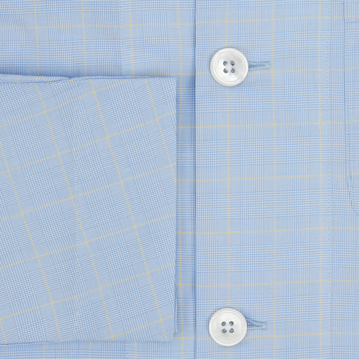 Blue Prince of Wales Check Pyjama Shirt Image 3