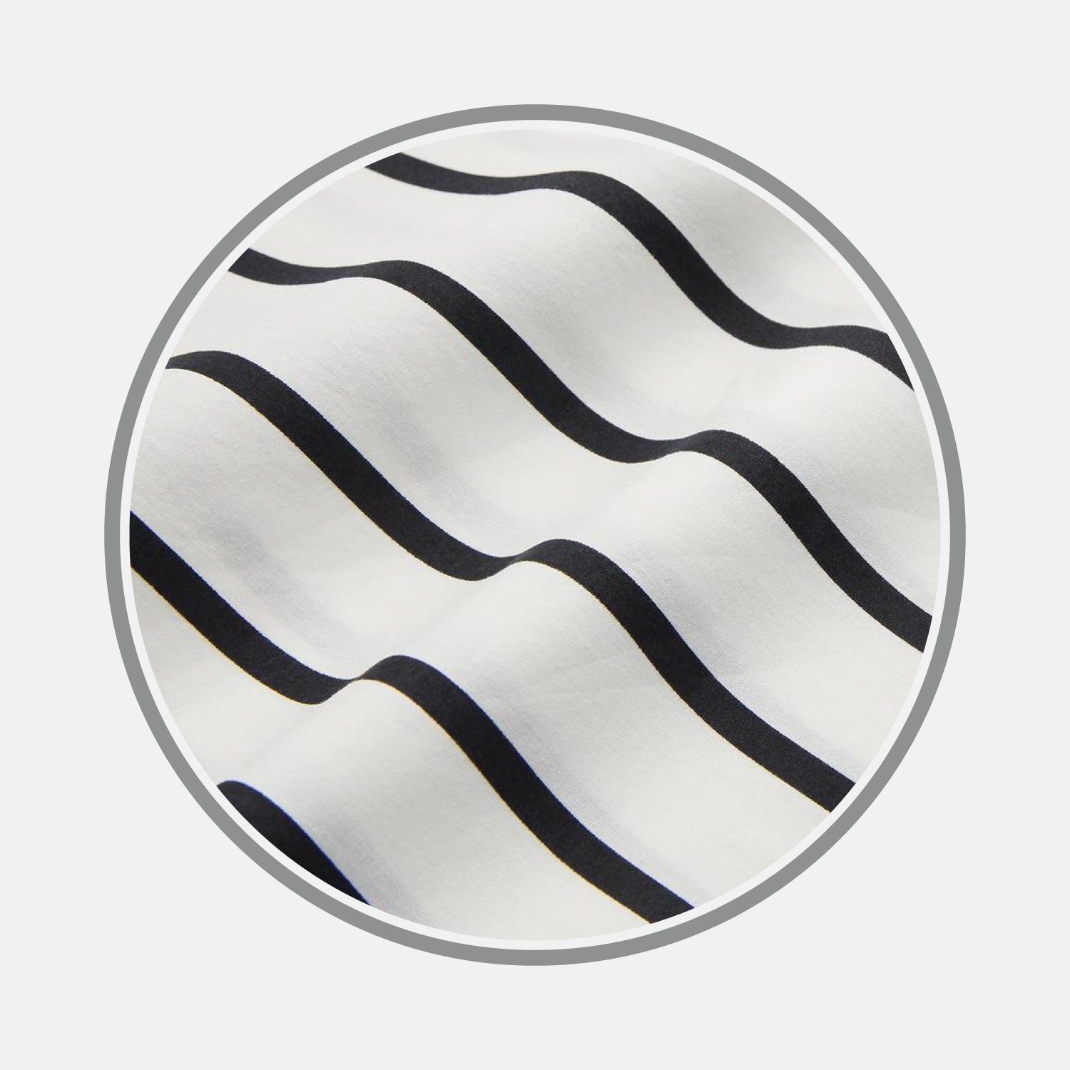 Image 1 of product Black & White Wide Stripe Cotton Fabric