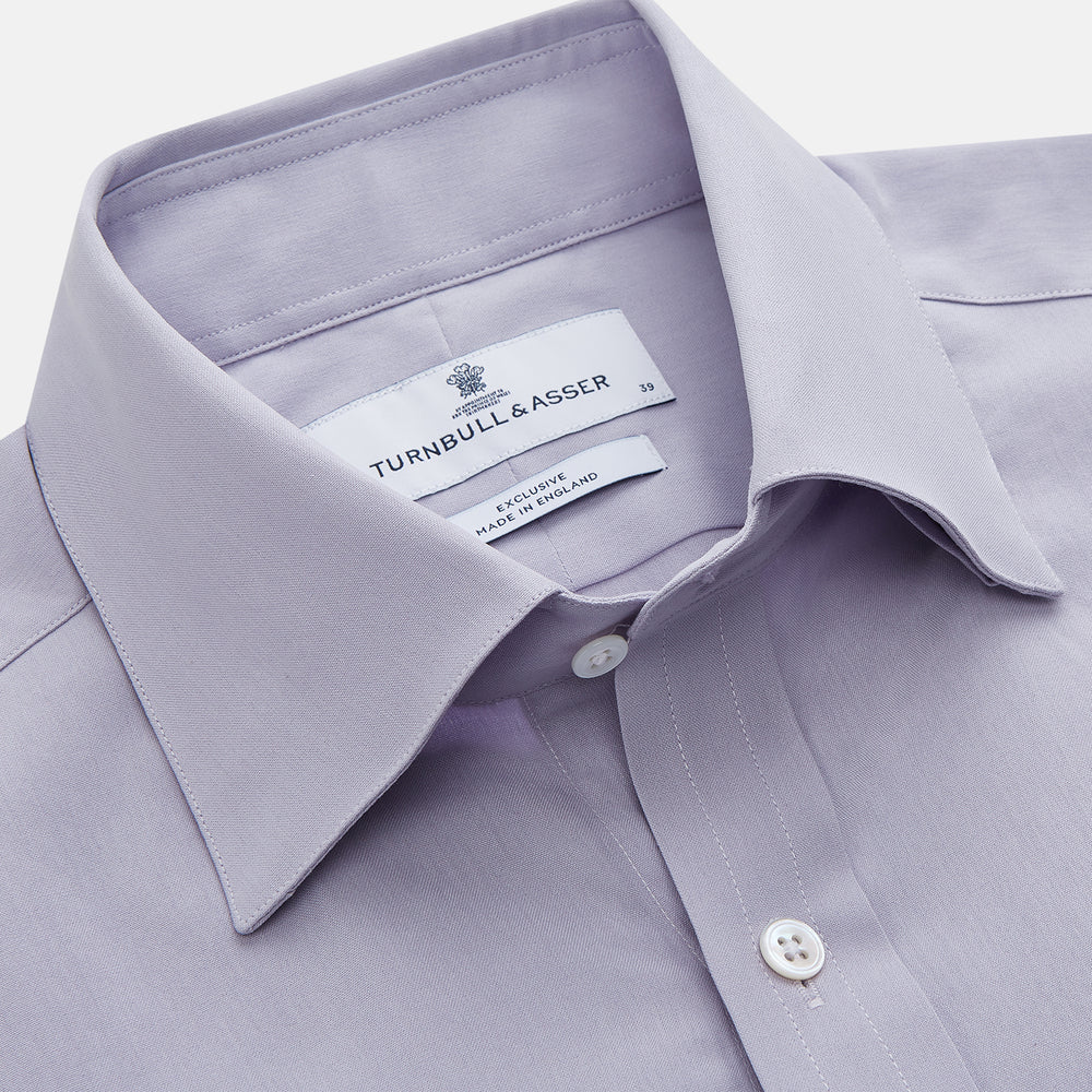 Lilac Silk Regular Fit Flaxton Shirt