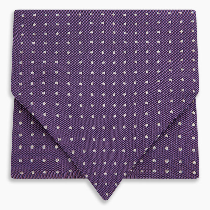 Lilac and Purple Micro Dot Silk Cravat Image 4