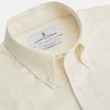 View 5 of product The Cream Cotton Weekend Fit Western Shirt with Dorset Collar by Turnbull & Asser features two chest pockets and is laid flat on a white background—ideal for smart-casual style.