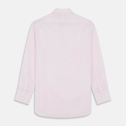 White and Pink Wide Stripe Mayfair Shirt Image 4