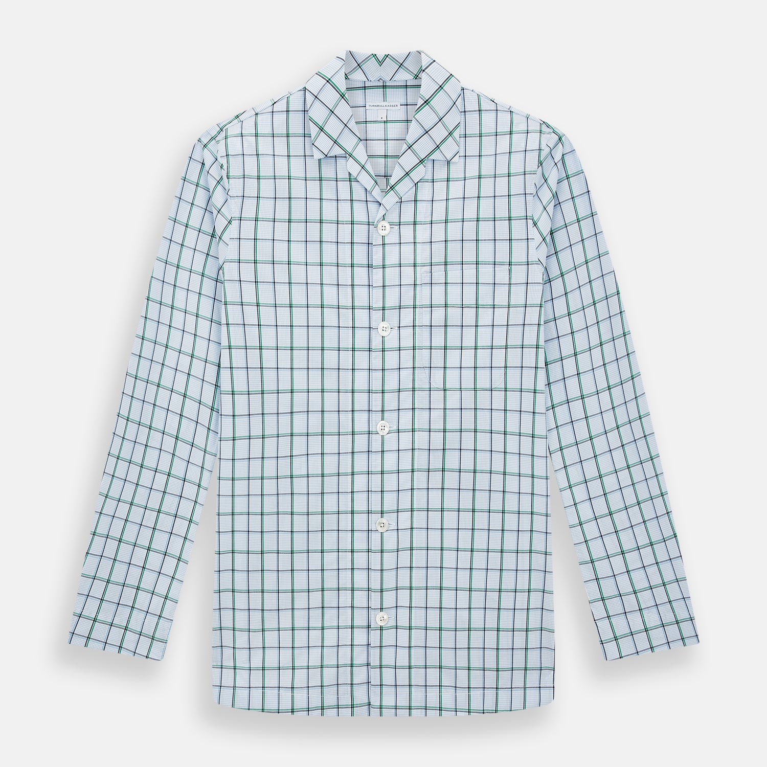 Green and Blue Check Pyjama Shirt