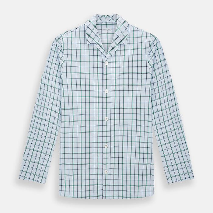 Green and Blue Check Pyjama Shirt