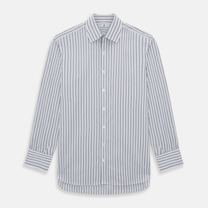 Navy Multi Stripe Mayfair Shirt