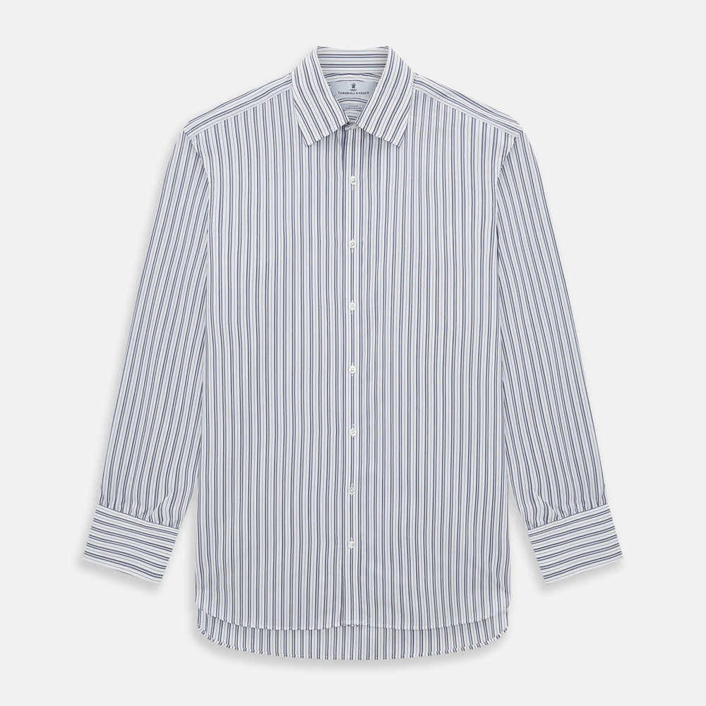 Navy Multi Stripe Mayfair Shirt