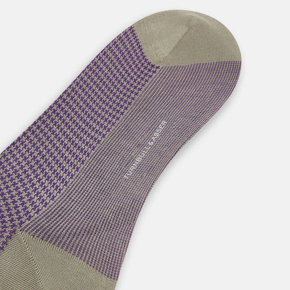 Concrete Houndstooth Mid-Length Socks Image 2