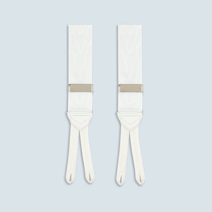 White Adjustable Formal Braces Image 3