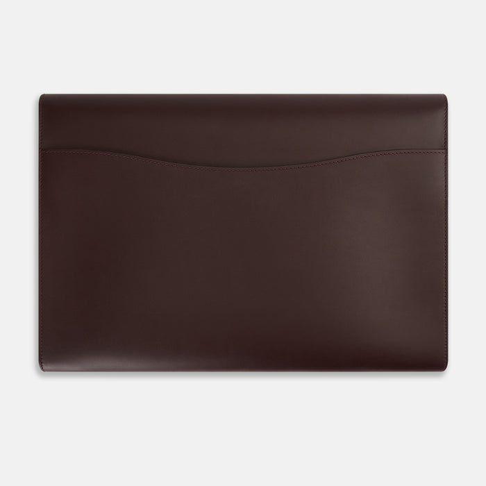 Burgundy Leather Snap-Fasten Pouch Image 3