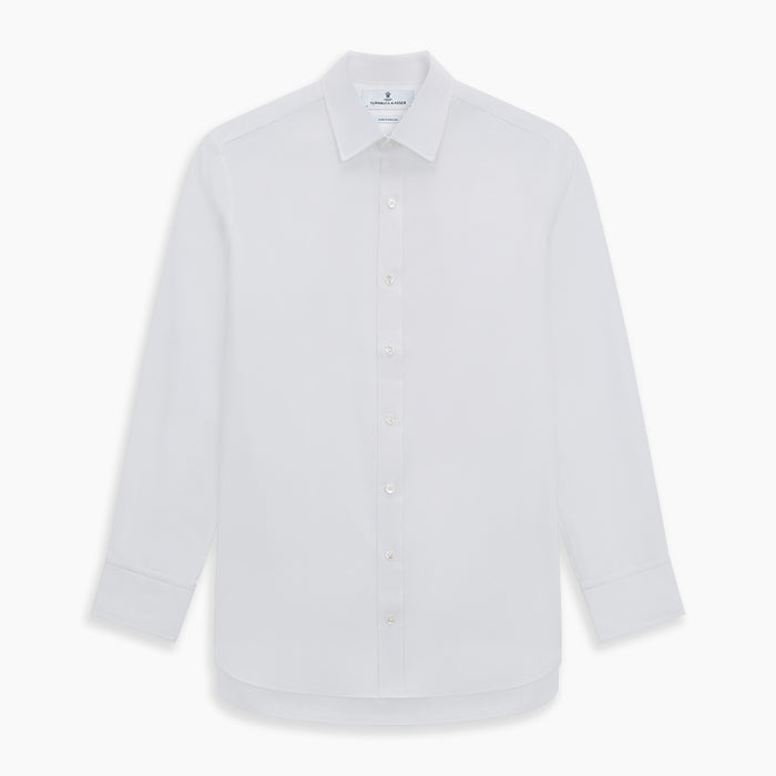 White Herringbone Mayfair Shirt Image 6