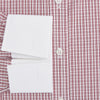 Red Micro Check Shirt with Contrast T&A Collar and Cuffs