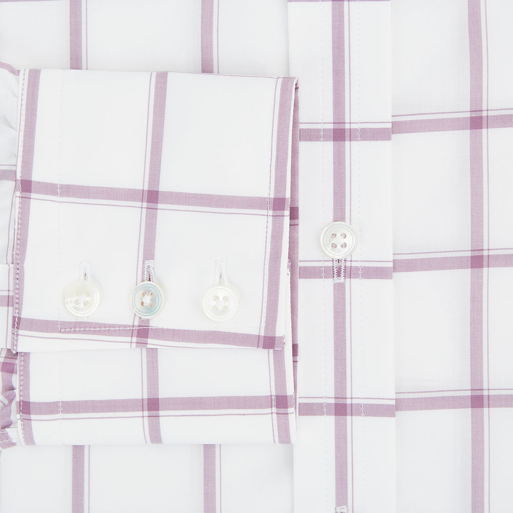 Antique Pink Grid Check Mayfair Shirt
