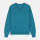 Teal Paden V-Neck Jumper