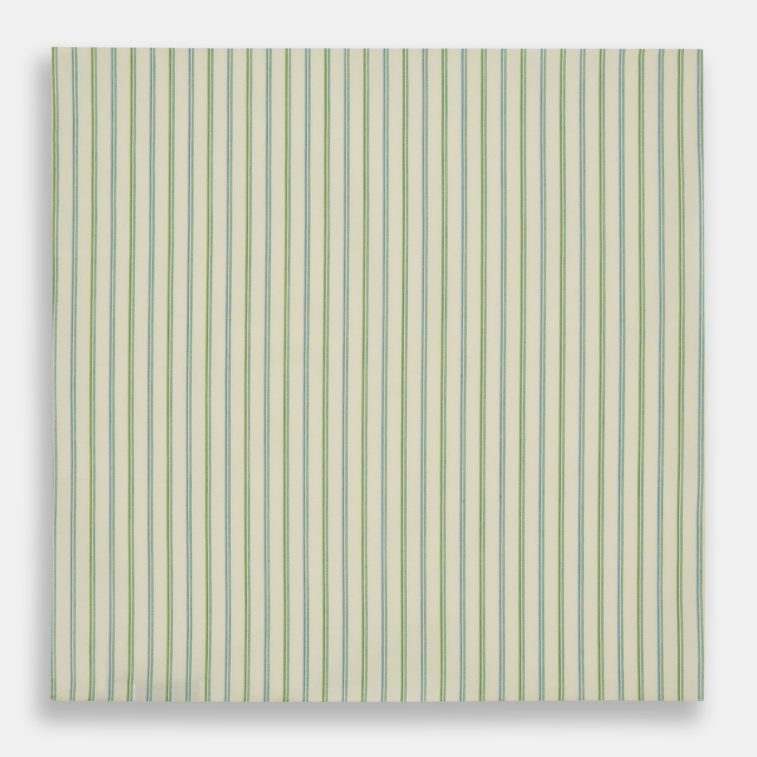 Hand Rolled Green Double Stripe Handkerchief