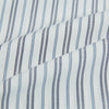 View 8 of product The Turnbull & Asser Navy and Light Blue Multi Track Stripe Westminster Shirt, featuring a button-up design with long sleeves and a signature collar, is displayed flat to highlight its expert British craftsmanship.