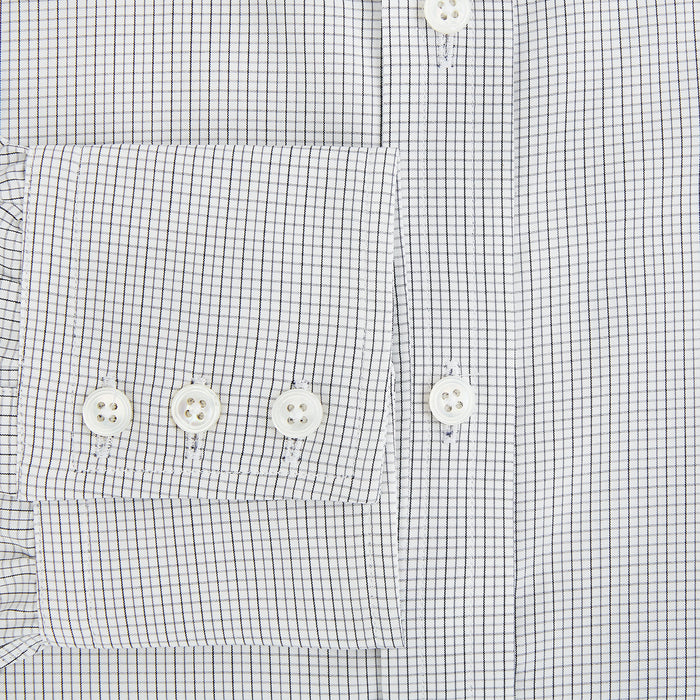 Midnight Blue Grid Check Mayfair Shirt Image 3