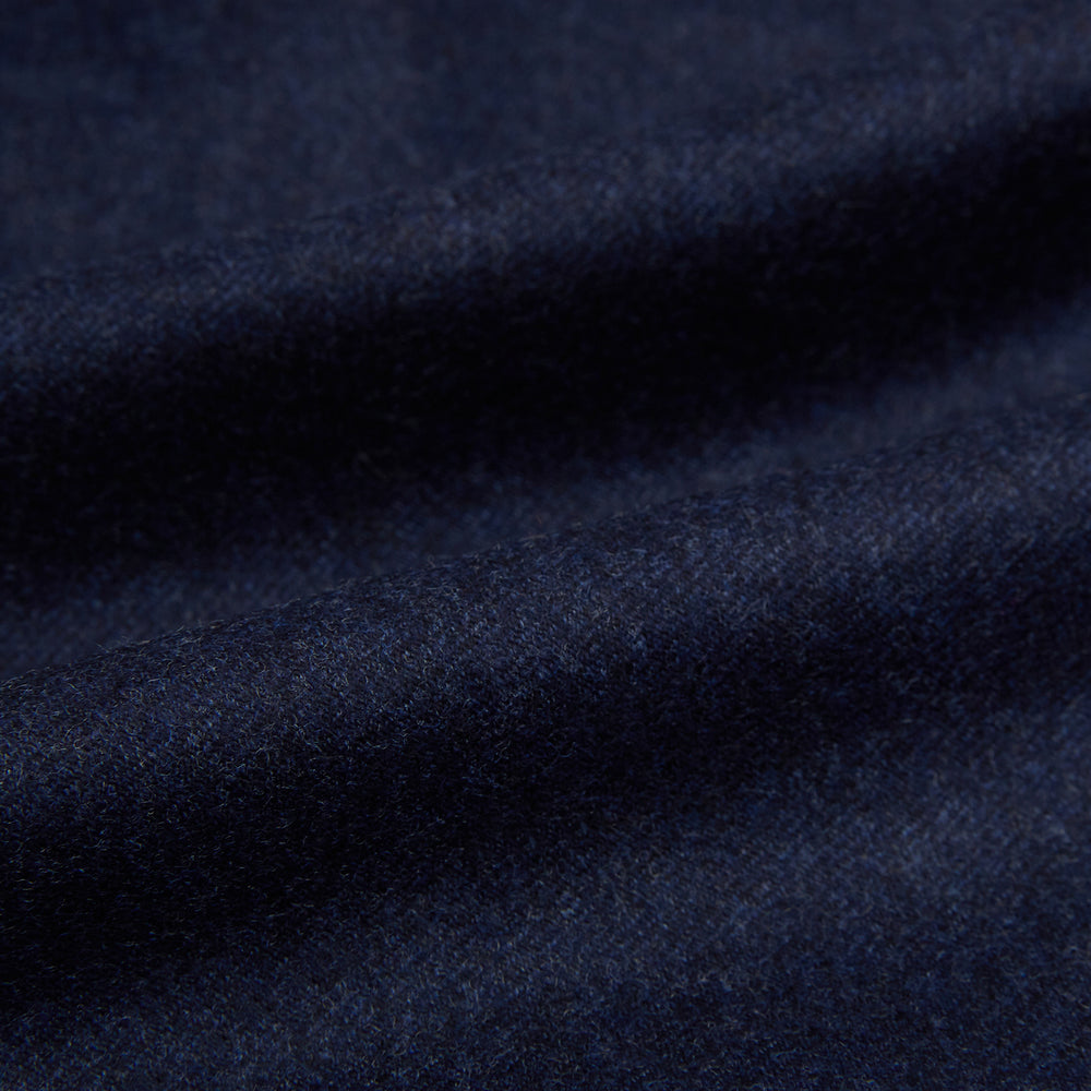 The Turnbull & Asser Mid Blue Highbury Overshirt features long sleeves, a button-up front, collar, and single chest pocket, shown laid flat on a white background.