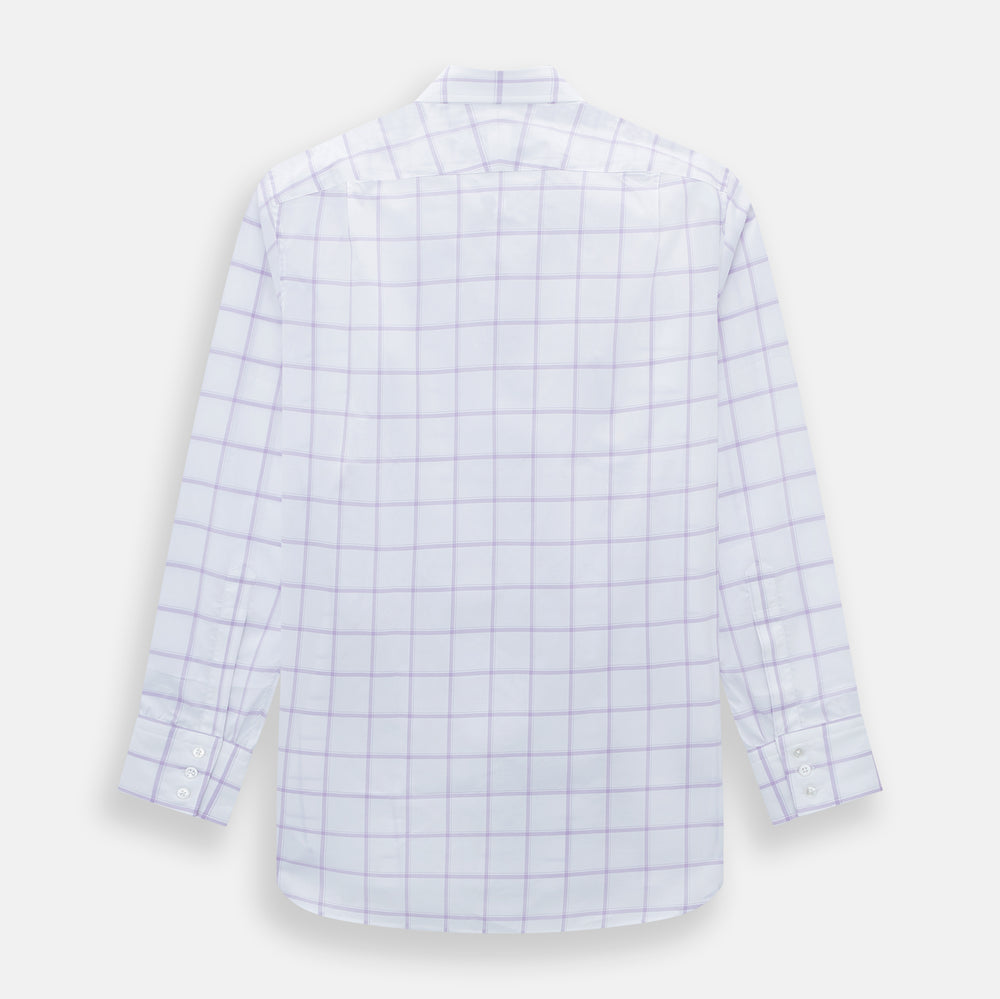 Lilac Grid Check Mayfair Shirt