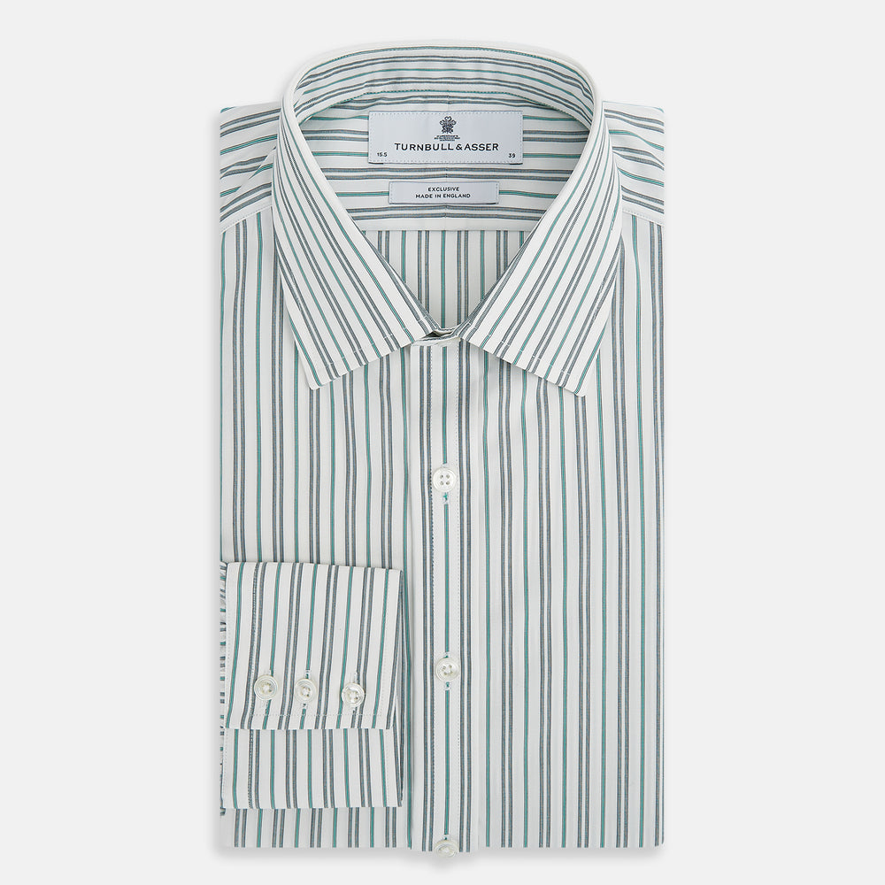 Forest Green Multi Stripe Mayfair Shirt