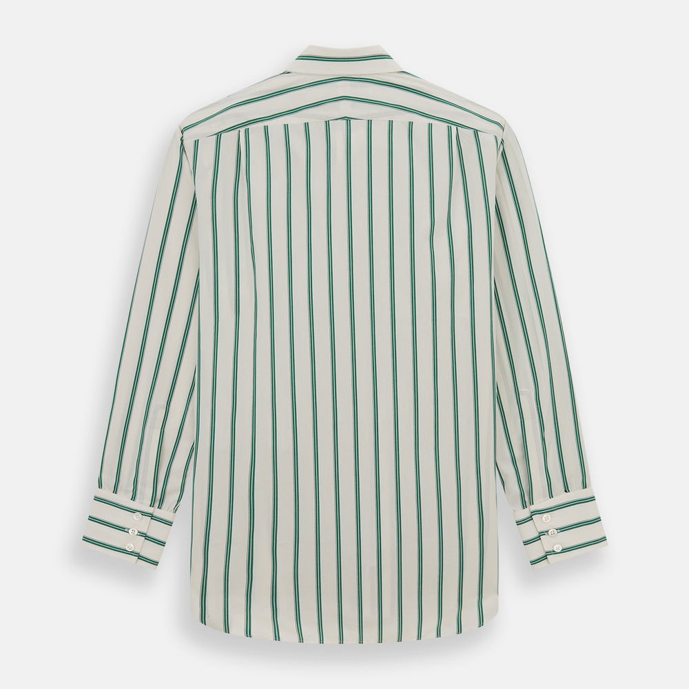 Green Double Track Stripe Mayfair Shirt