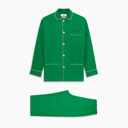 Green Silk Hyde Pyjamas Set Image 5