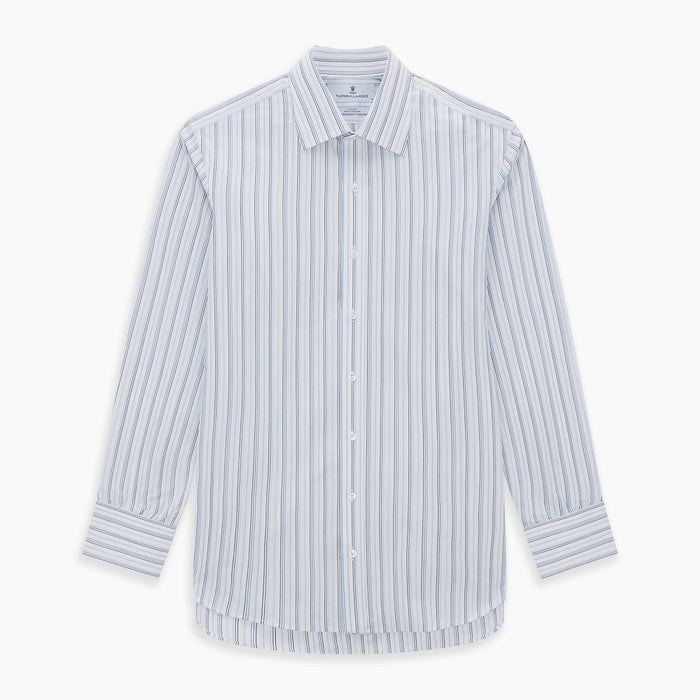 Blue Fine Multi Pinstripe Mayfair Shirt Image 6