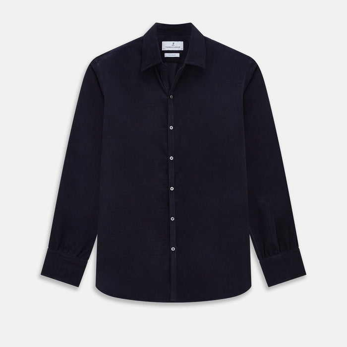 Navy Corduroy Windsor Shirt