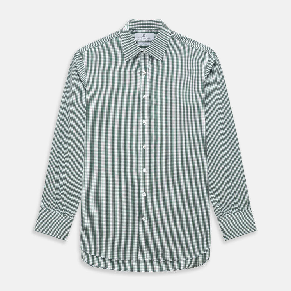 Green Fine Check Mayfair Shirt