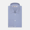 View 2 of product A solid light blue circle, inspired by Turnbull & Asser's Blue Sea Island Quality Cotton Fabric, is centered on white with a thin white border and thick gray outer ring, showcasing the fabric’s subtle texture.