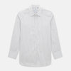 View 1 of product A red and navy graph check Westminster shirt by Turnbull & Asser with a formal collar and tailored fit, featuring a button-up front and buttoned cuffs, laid flat on a white background.