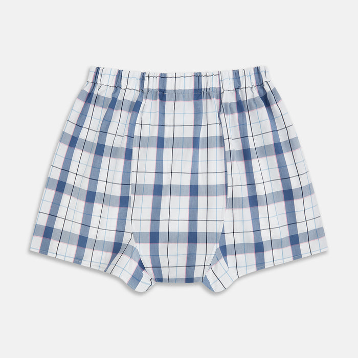 Blue Blazer Check Godfrey Boxer Shorts Image 1
