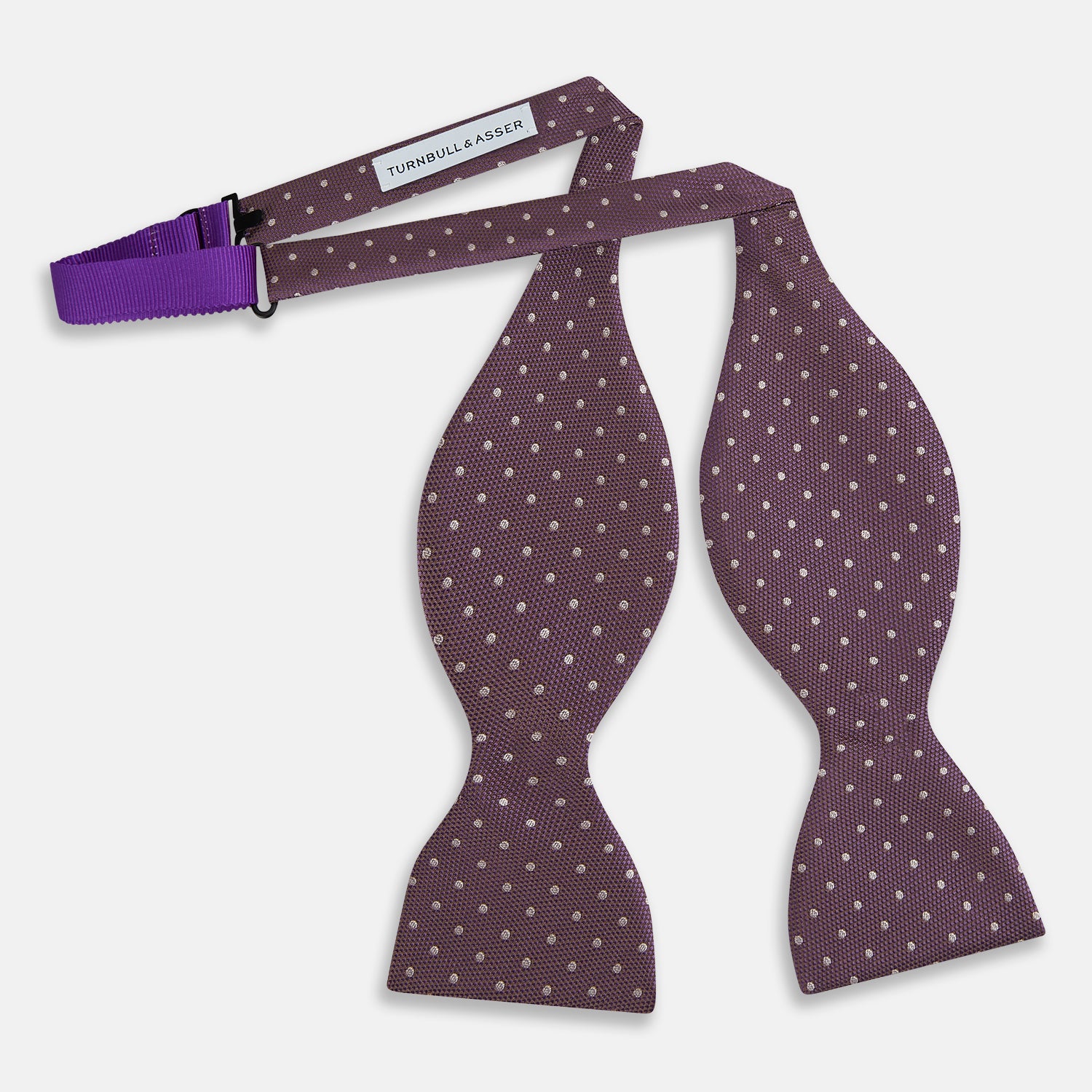 Lilac and Purple Micro Dot Silk Bow Tie