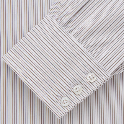 Sandstone Multi Stripe Cotton Regular Fit Mayfair Shirt Image 3